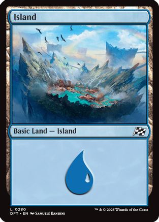 Island (0280) Foil (280) - Aetherdrift