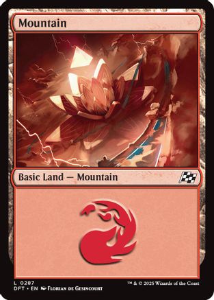 Mountain (0287) Foil (287) - Aetherdrift | Silver Goblin