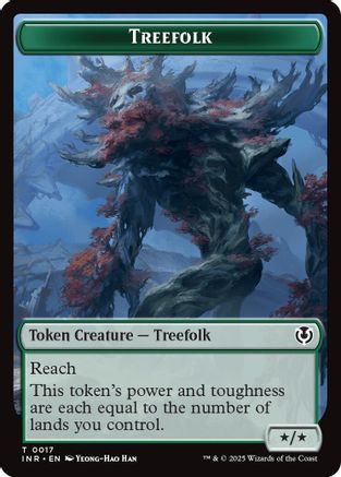 Treefolk // Emblem - Wrenn and Seven Double-Sided Token Foil (17 // 27) - Innistrad Remastered | Silver Goblin