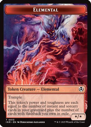 Elemental // Human (0014) Double-Sided Token (INR13 // 14)  - Innistrad Remastered | Silver Goblin