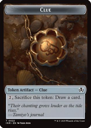 Clue // Eldrazi Horror Double-Sided Token (INR22 // 1)  - Innistrad Remastered | Silver Goblin