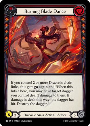 Burning Blade Dance (Red) (HNT064) - The Hunted Rainbow Foil | Silver Goblin