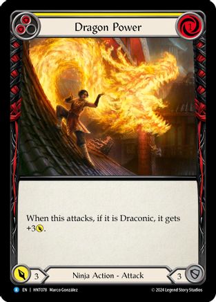 Dragon Power (Yellow) (HNT078) - The Hunted Rainbow Foil