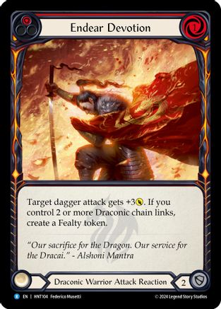 Endear Devotion (Red) (HNT104) - The Hunted Rainbow Foil | Silver Goblin