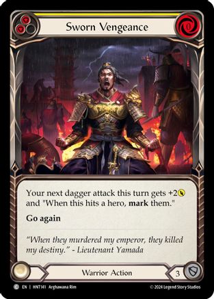 Sworn Vengeance (Yellow) (HNT141) Rainbow Foil - The Hunted