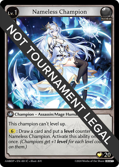 Nameless Champion (Assassin/Mage) (001) [Mortal Ambition Draft Pack]