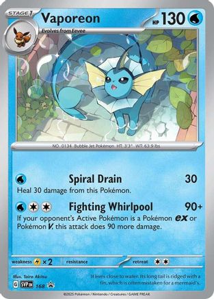 Vaporeon (SVP168) [Scarlet & Violet: Black Star Promos] | Silver Goblin