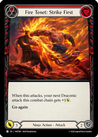 Fire Tenet: Strike First (Red) (HNT083) - The Hunted Rainbow Foil | Silver Goblin