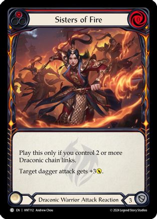 Sisters of Fire (Red) (HNT112) - The Hunted Rainbow Foil