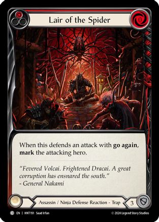 Lair of the Spider (Red) (HNT191) - The Hunted Rainbow Foil