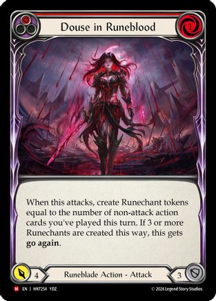 Douse in Runeblood (HNT254) Rainbow Foil - The Hunted