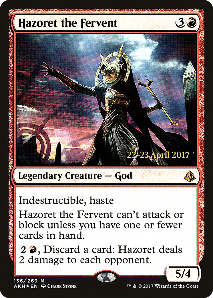 Hazoret the Fervent [Amonkhet Prerelease Promos] | Silver Goblin