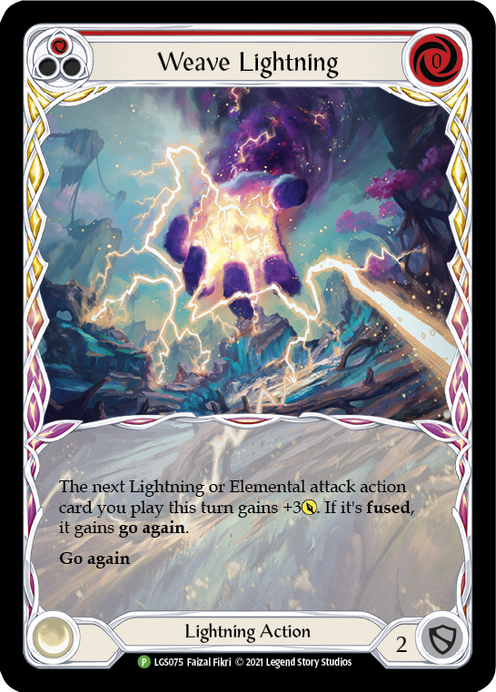 Weave Lightning (Red) [LGS075] (Promo)  Rainbow Foil | Silver Goblin