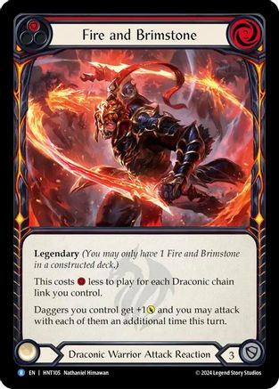 Fire and Brimstone (HNT105) - The Hunted Rainbow Foil | Silver Goblin