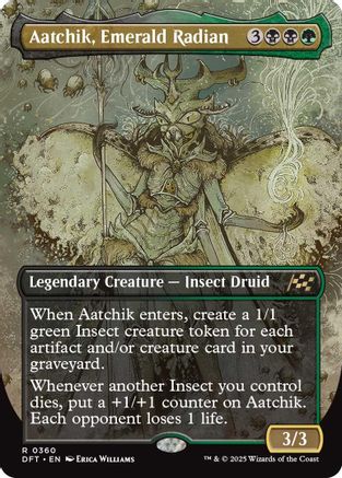 Aatchik, Emerald Radian (Borderless) Foil (360) - Aetherdrift