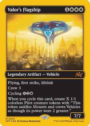 Valor's Flagship (First-Place Foil) Foil (434) - Aetherdrift