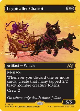 Cryptcaller Chariot (Borderless) (First-Place Foil) (DFT-523) - Aetherdrift | Silver Goblin