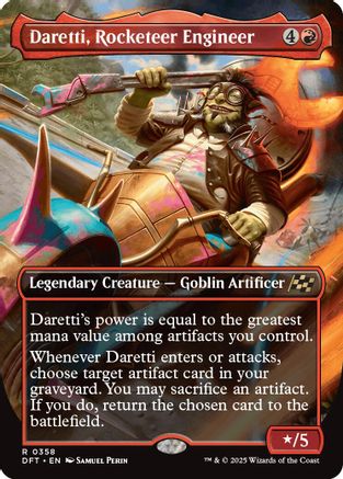 Daretti, Rocketeer Engineer (Borderless) Foil (358) - Aetherdrift | Silver Goblin