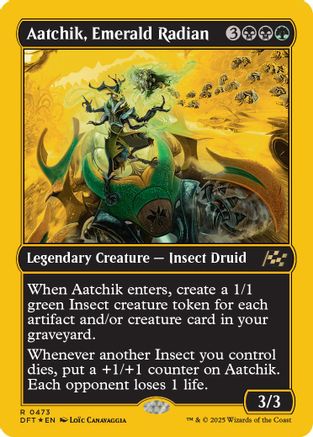 Aatchik, Emerald Radian (First-Place Foil) Foil (473) - Aetherdrift