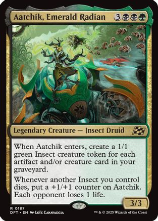 Aatchik, Emerald Radian Foil (187) - Aetherdrift | Silver Goblin