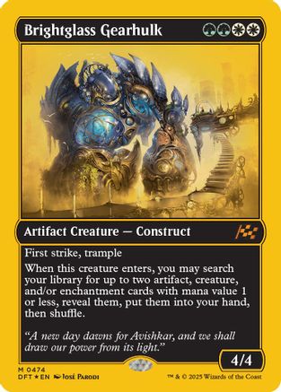 Brightglass Gearhulk (First-Place Foil) Foil (474) - Aetherdrift