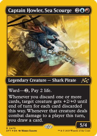 Captain Howler, Sea Scourge (First-Place Foil) (475) - Aetherdrift | Silver Goblin