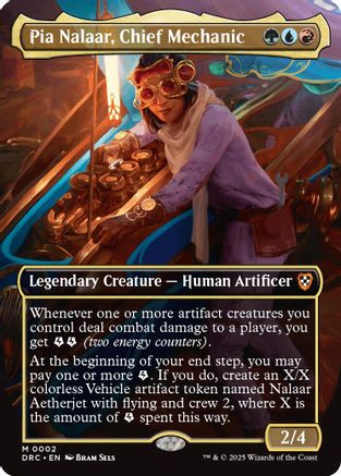 Pia Nalaar, Chief Mechanic (Borderless) (DRC-002) - Commander: Aetherdrift Foil | Silver Goblin