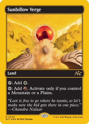 Sunbillow Verge (First-Place Foil) (DFT-504) - Aetherdrift Foil | Silver Goblin