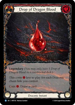 Drop of Dragon Blood (Extended Art) (HNT155) - The Hunted Rainbow Foil | Silver Goblin