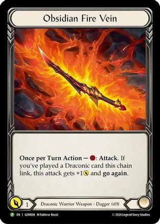 Obsidian Fire Vein - GEM004 (GEM004) - GEM Pack 1 Cold Foil