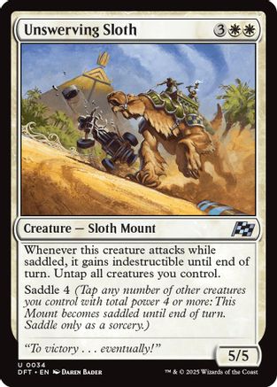 Unswerving Sloth Foil (034) - Aetherdrift