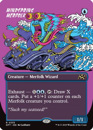 Mindspring Merfolk (Borderless) (335) - Aetherdrift | Silver Goblin