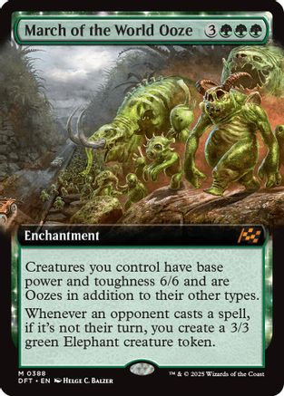 March of the World Ooze (Extended Art) (-388) - Aetherdrift Foil | Silver Goblin