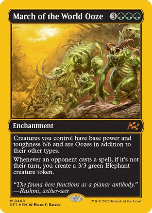 March of the World Ooze (First-Place Foil) (-468) - Aetherdrift | Silver Goblin