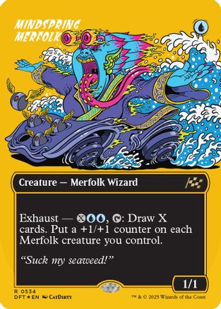 Mindspring Merfolk (Borderless) (First-Place Foil) (-534) - Aetherdrift | Silver Goblin