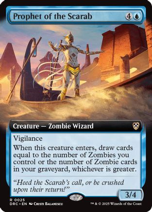 Prophet of the Scarab (Extended Art) (025) - Commander: Aetherdrift | Silver Goblin