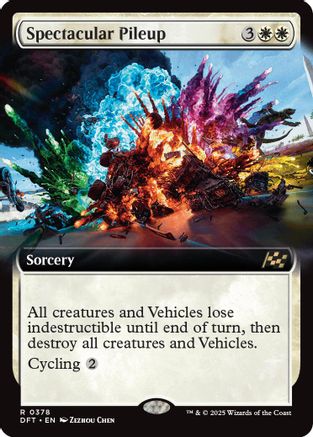 Spectacular Pileup (Extended Art) (-378) - Aetherdrift | Silver Goblin