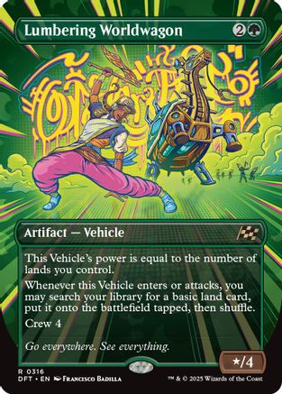 Lumbering Worldwagon (Borderless) Foil (316) - Aetherdrift