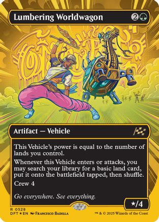 Lumbering Worldwagon (Borderless) (First-Place Foil) Foil (528) - Aetherdrift