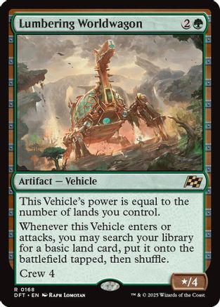 Lumbering Worldwagon Foil (168) - Aetherdrift