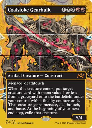 Coalstoke Gearhulk (Borderless) (First-Place Foil) (DFT548)  Foil - Aetherdrift | Silver Goblin