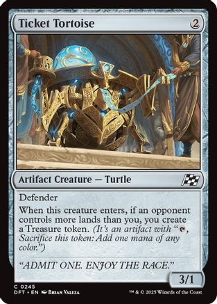 Ticket Tortoise (DFT245)  Foil - Aetherdrift | Silver Goblin