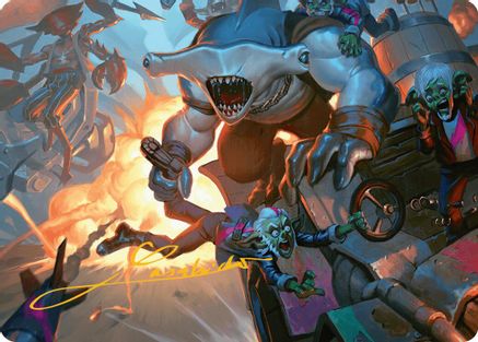 Trade the Helm Art Card (Gold-Stamped Signature) (025) - Art Series: Aetherdrift