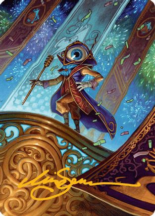 Vnwxt, Verbose Host Art Card (Gold-Stamped Signature) (008) - Art Series: Aetherdrift