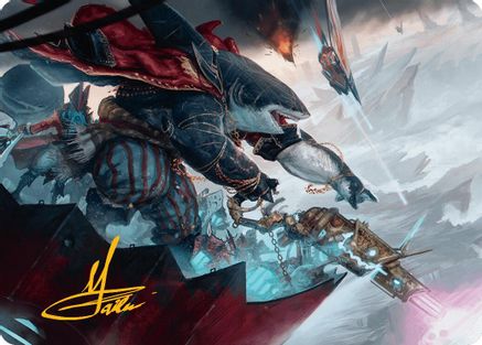 Captain Howler, Sea Scourge Art Card (16/54) (Gold-Stamped Signature) (016) - Art Series: Aetherdrift