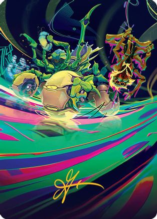 Thundering Broodwagon Art Card (Gold-Stamped Signature) (048) - Art Series: Aetherdrift