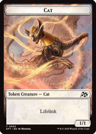 Cat // Thopter (0010) Double-Sided Token Foil (2 // 10) - Aetherdrift