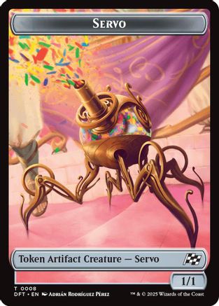 Servo // Thopter (0009) Double-Sided Token (DFT8 // 9)  - Aetherdrift | Silver Goblin