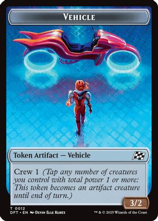 Vehicle // Pilot Double-Sided Token Foil (12 // 1) - Aetherdrift