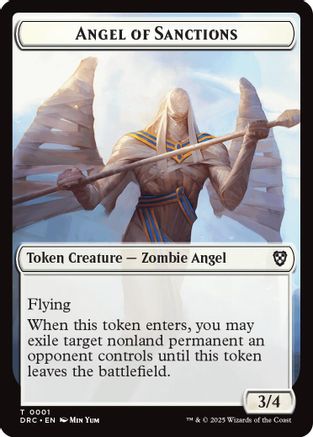 Angel of Sanctions // Vizier of Many Faces Double-Sided Token Foil (1 // 2) - Commander: Aetherdrift | Silver Goblin